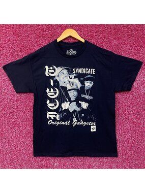 Ice-T Rhyme Syndicate 50th Anniversary of Hip Hop Graphic T-Shirt Large
